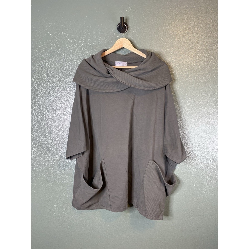 Tina Stephens Women's Cowl Neck Gray Top one size